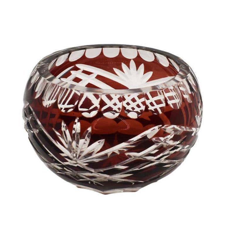 baccarat candle holder red