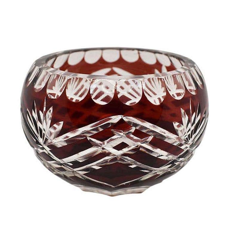 baccarat red candle holder