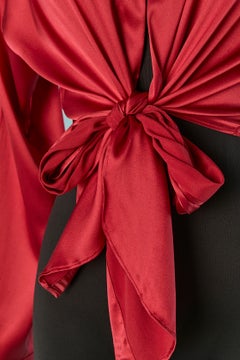 Ruby red satin wrapped shirt ALEXANDRE VAUTHIER