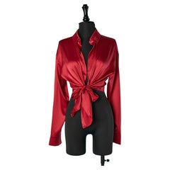 Ruby red satin wrapped shirt ALEXANDRE VAUTHIER