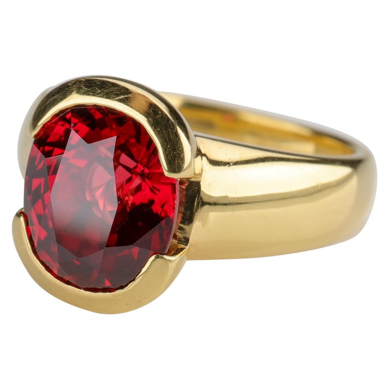 Ruby-Red Spinel Ring Certified Untreated For Sale at 1stdibs