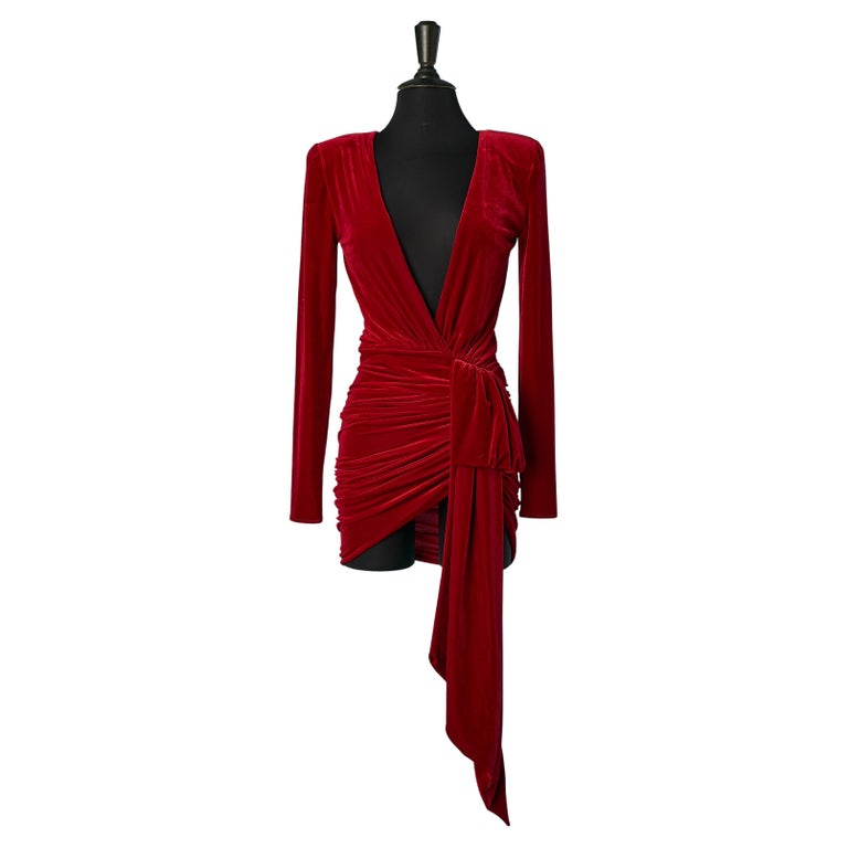 alexandre vauthier burgundy dress Alexandre Vauthier Silk Long Dress - Burgundy Dresses, Clothing - AVR27643