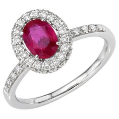 Ruby Ring 0.80 Carat Oval