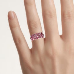 Anello con rubino da 3,5 carati in argento sterling