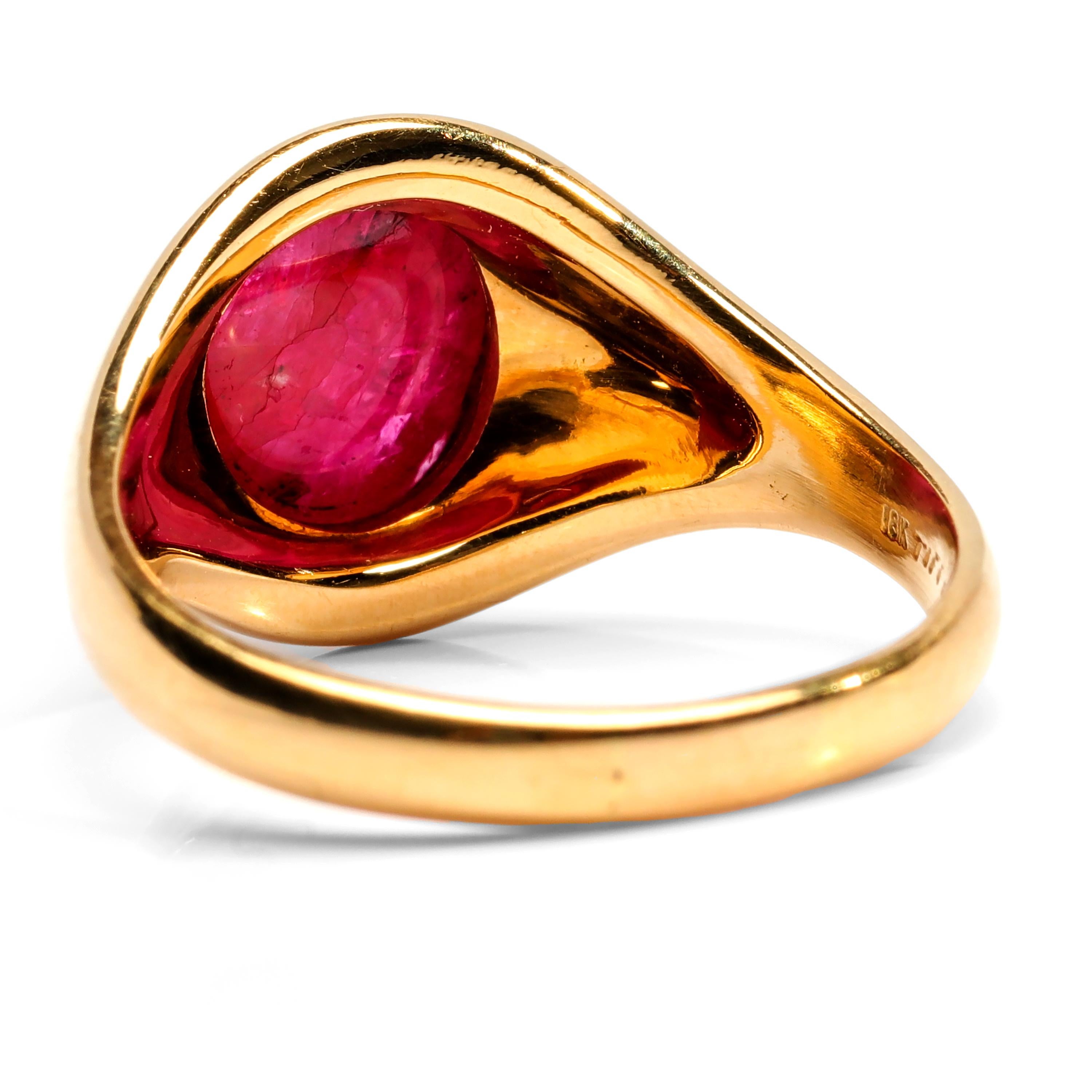 Cabochon Ruby Ring by Tiffany & Co. Midcentury