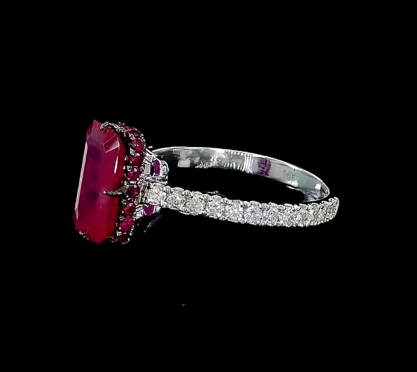 Emerald Cut Ruby Ring For Sale