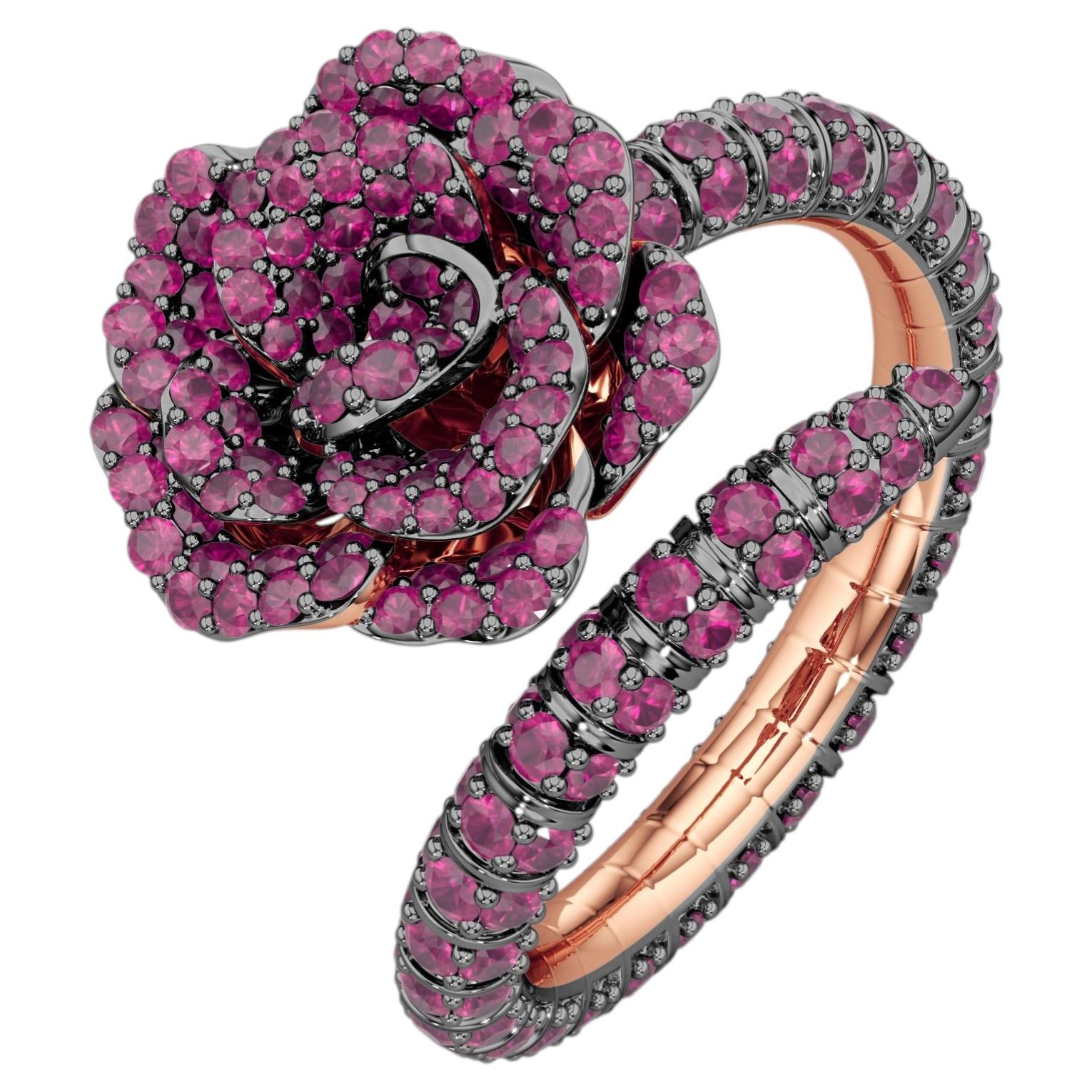 Anillo de rubí en oro rosa de 14 quilates, «La Vie En Rose», de Renu Oberoi