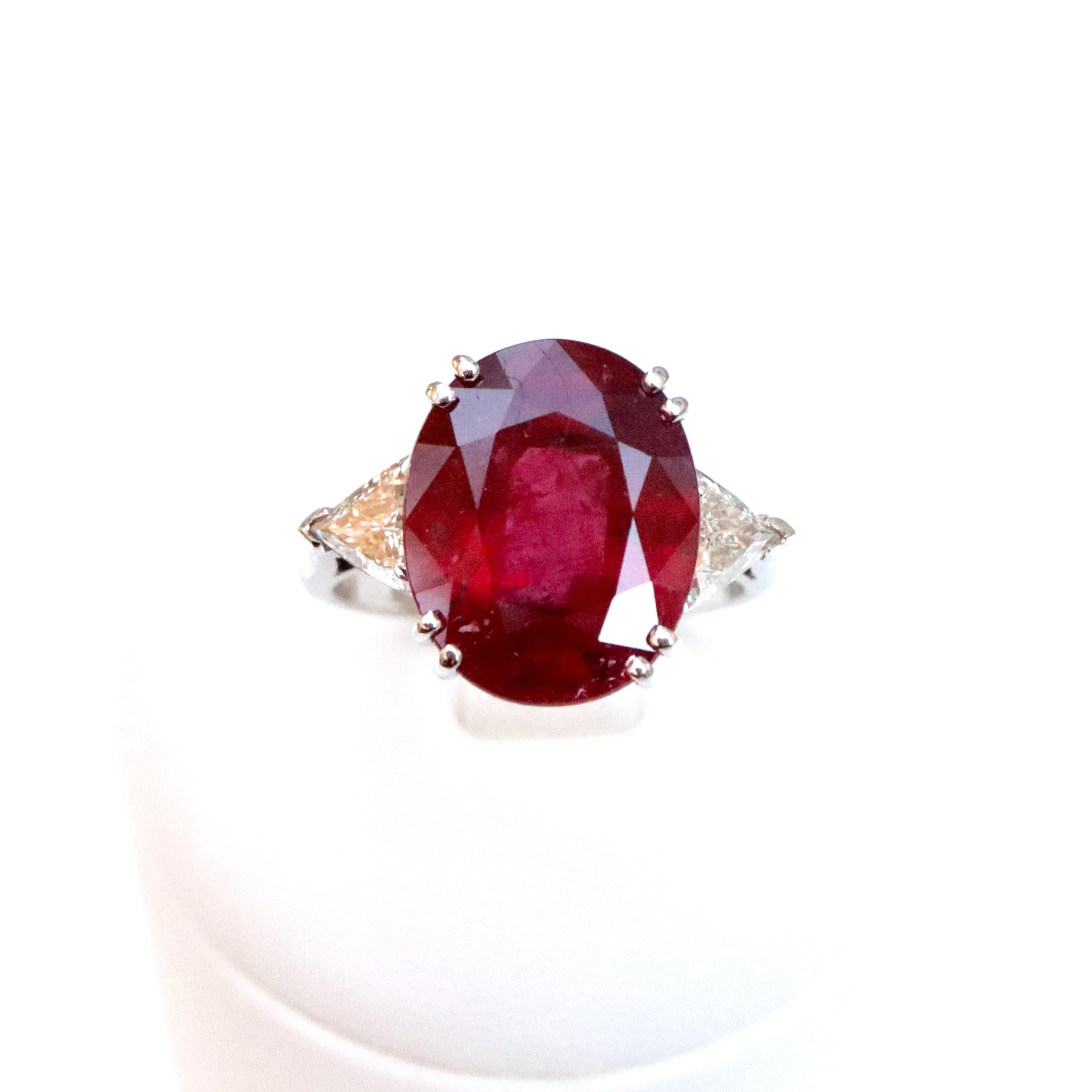 triangle ruby ring