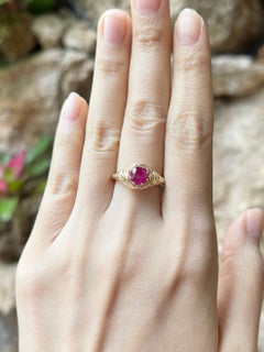 Ruby Ring set in 14K Gold Settings