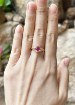 Bague en or 14K sertie de rubis