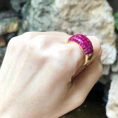 Ruby Ring Set in 18 Karat Gold Settings