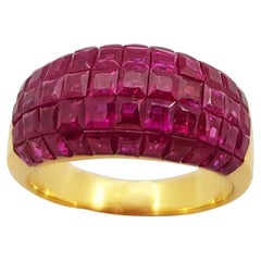 Ruby Ring Set in 18 Karat Gold Settings