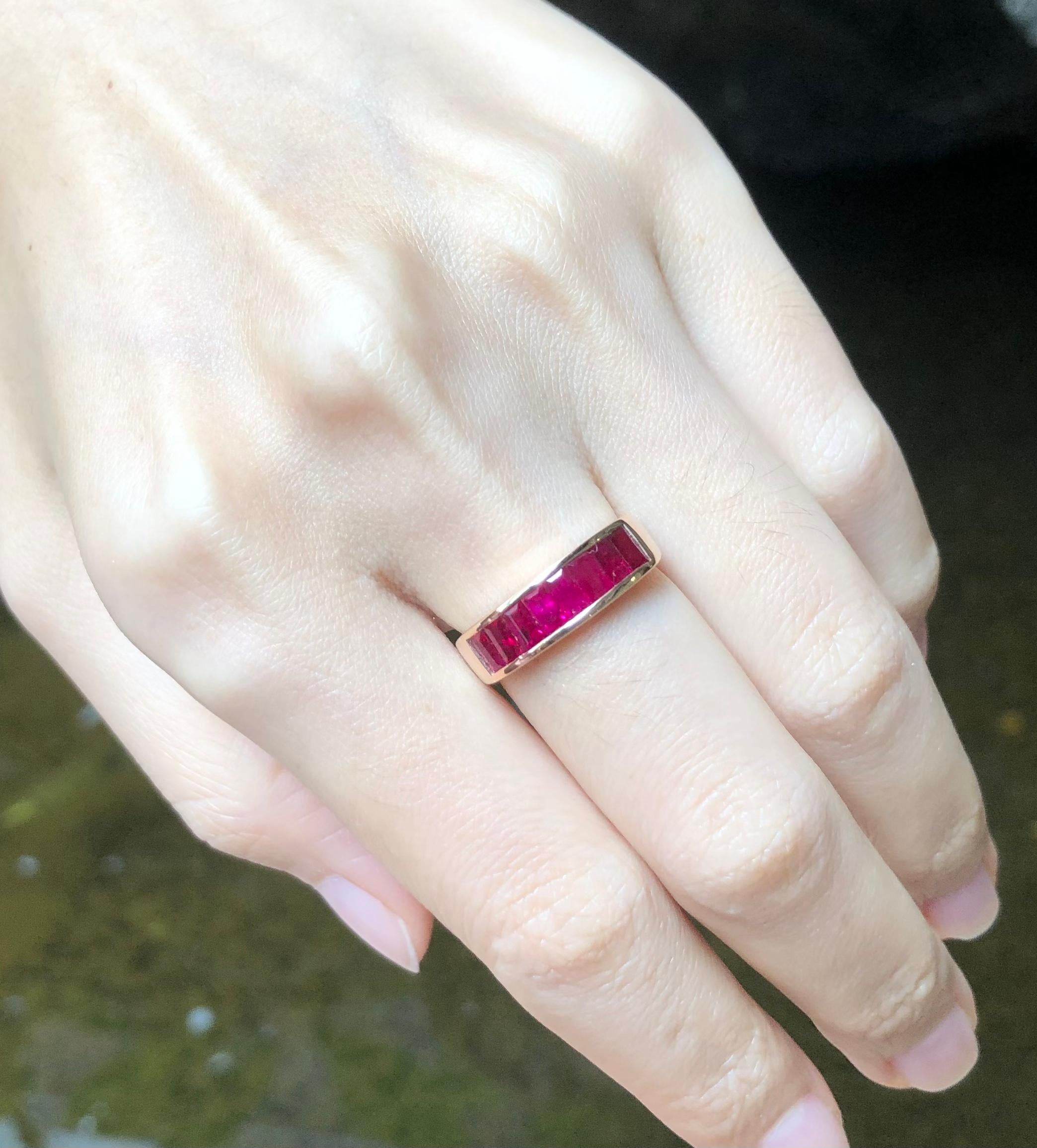 Ruby Rings Set Ruby Ring Set in 18 Karat Rose Gold Settings For Sale at 1stDibs | what ...