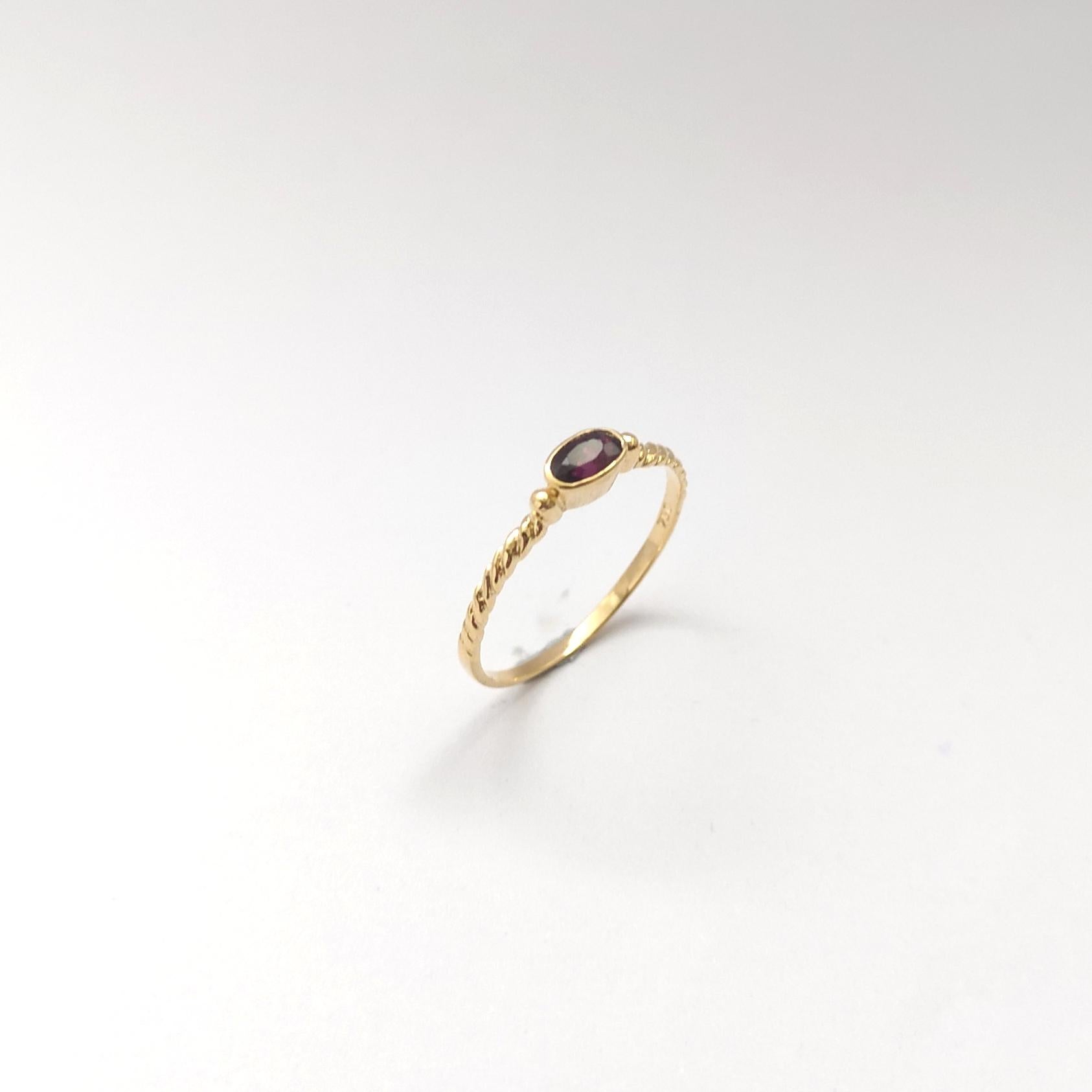 Rubin-Ring in 18 Karat Gold gefasst in Fassungen im Angebot 5