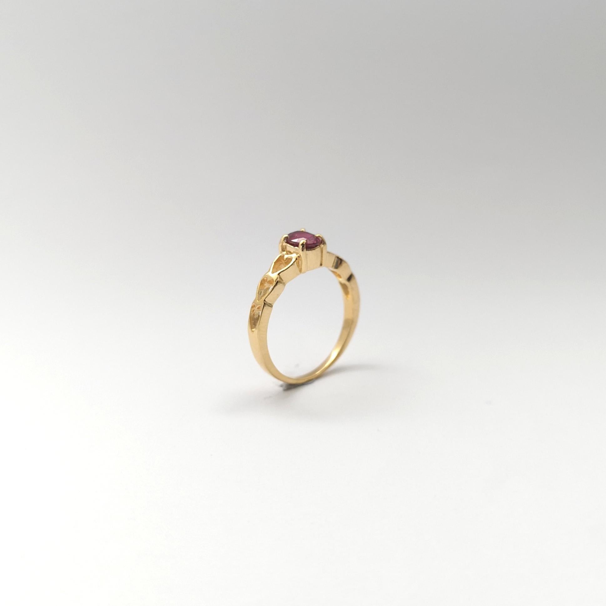 Rubin-Ring in 18 Karat Gold gefasst in Fassungen im Angebot 5
