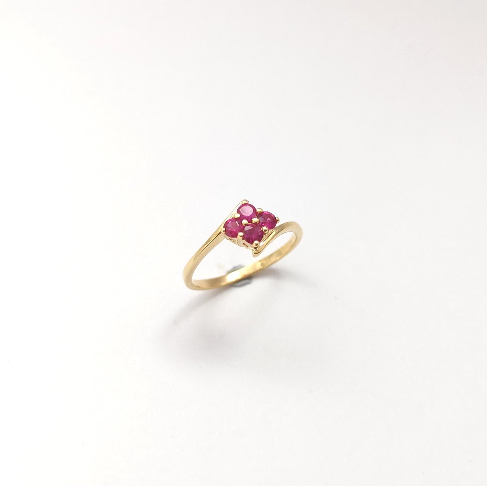 Rubin-Ring in 18 Karat Gold gefasst in Fassungen im Angebot 5