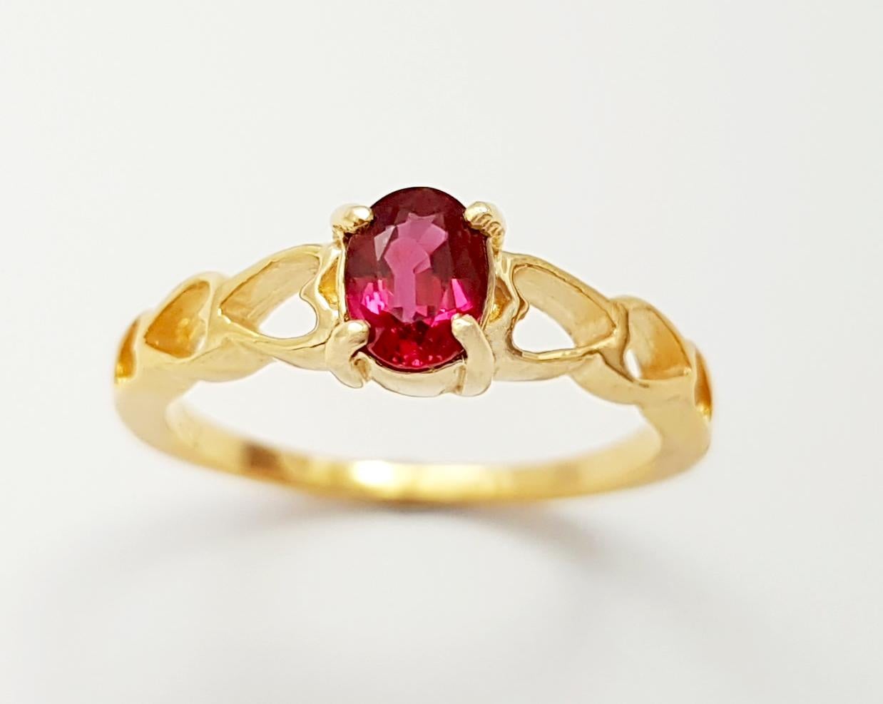 Rubin-Ring in 18 Karat Gold gefasst in Fassungen im Angebot 7
