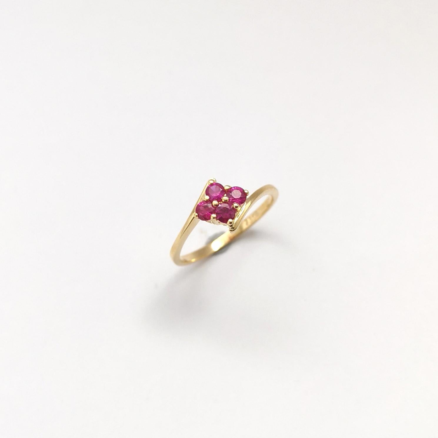 Rubin-Ring in 18 Karat Gold gefasst in Fassungen im Angebot 8
