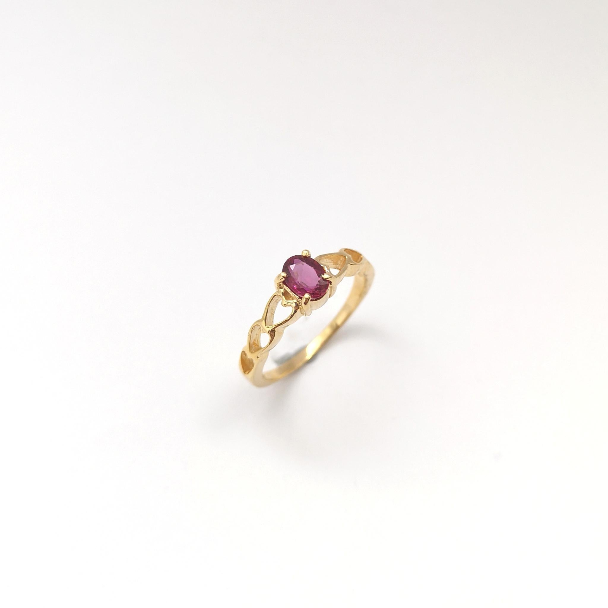 Rubin-Ring in 18 Karat Gold gefasst in Fassungen im Angebot 10