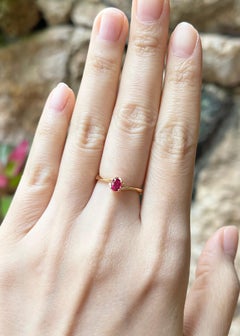 Ruby Ring set in 18K Gold Settings