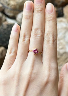 Ruby Ring set in 18K Gold Settings