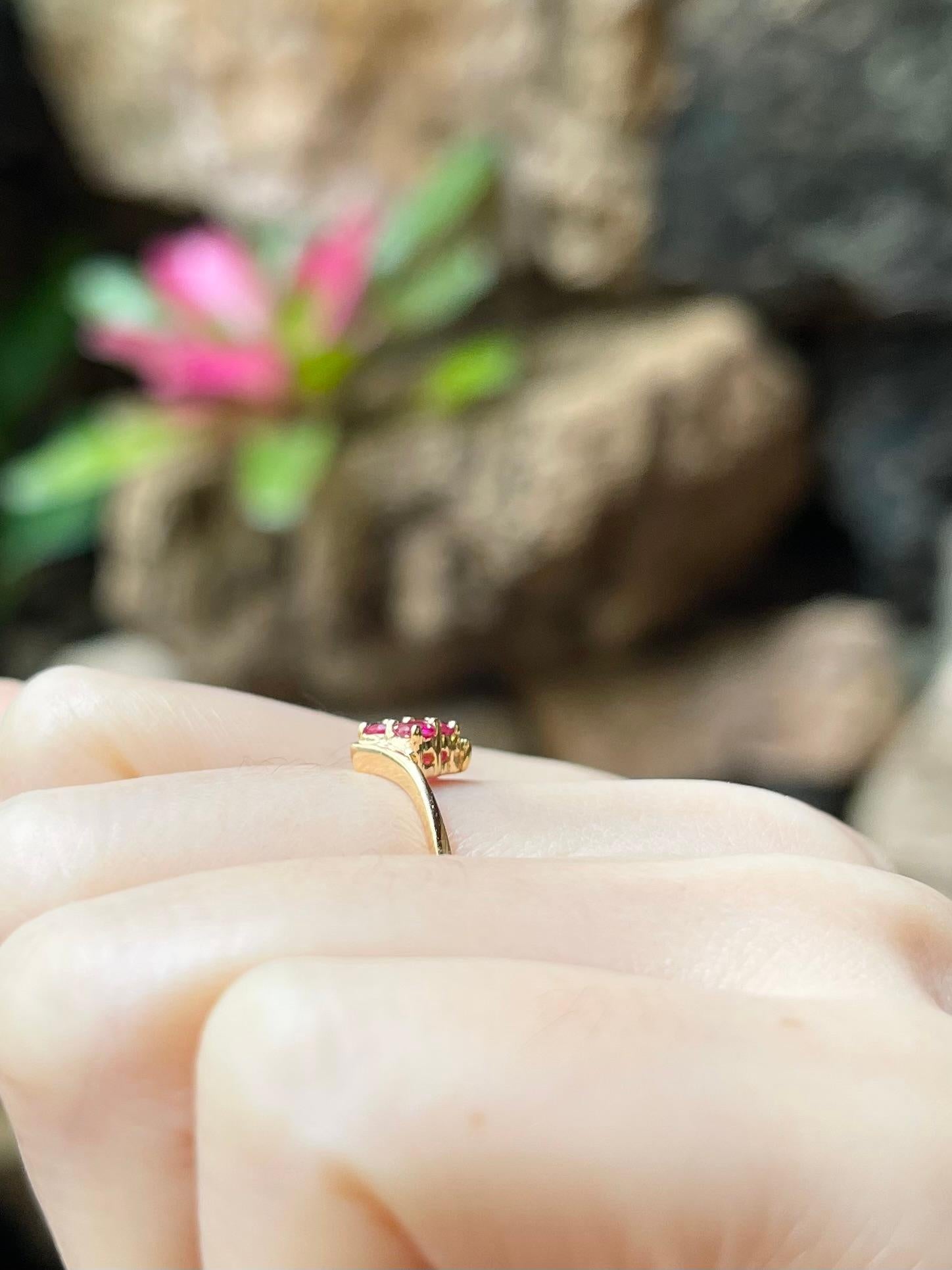 Rubin-Ring in 18 Karat Gold gefasst in Fassungen im Angebot 1