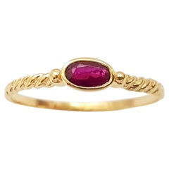 Ruby Ring set in 18K Gold Settings