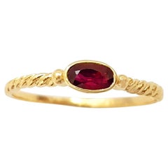 Ruby Ring set in 18K Gold Settings