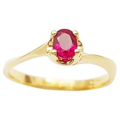Ruby Ring set in 18K Gold Settings