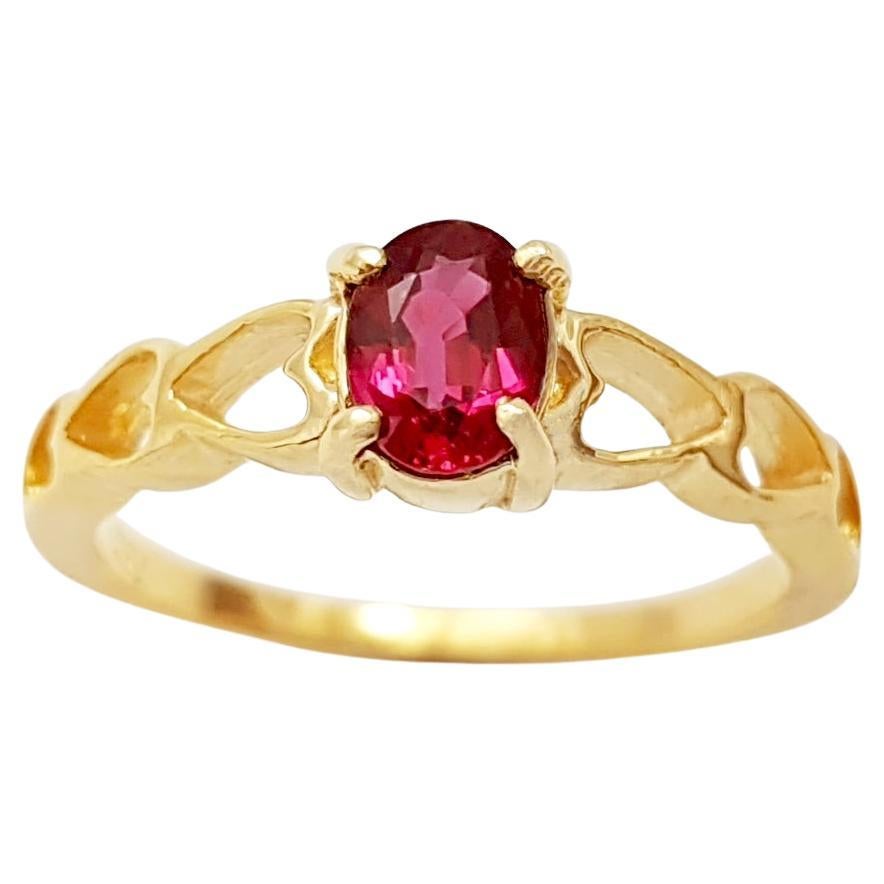 Ruby Ring set in 18K Gold Settings