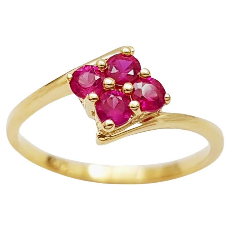 Ruby Ring set in 18K Gold Settings