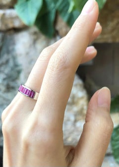 Ruby Ring set in Silver Settings