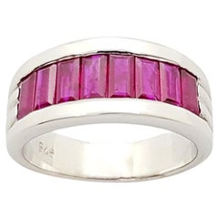 Ruby Ring set in Silver Settings