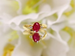 Ruby Ring Solid Gold 18kt Minimalist Ring