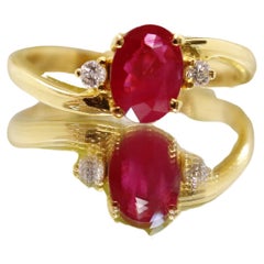 Ruby Ring Solid Gold 18kt Minimalist Ring
