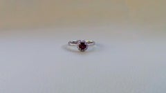 Ruby Round Red 0.5K Diamonds 0.10K White Gold Engagement Ring