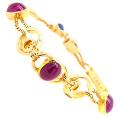 Ruby, Sapphire and Diamond Bracelet