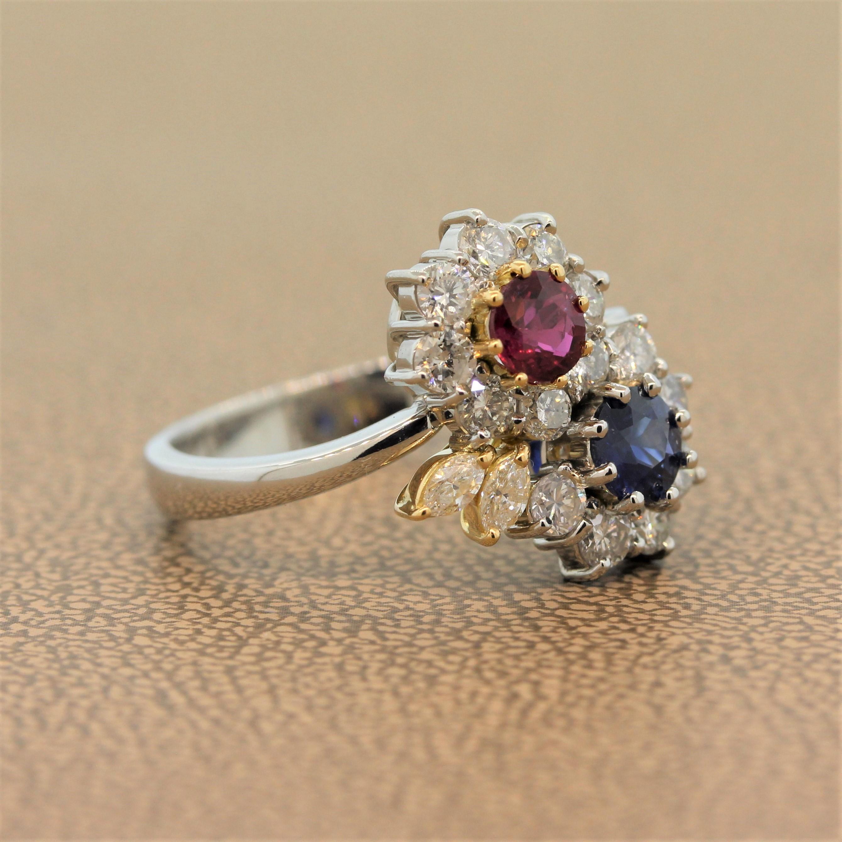 ruby sapphire diamond ring