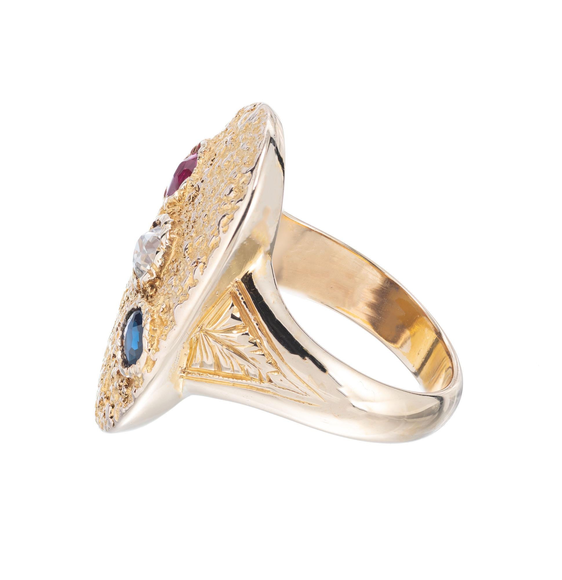 signet ring with ruby