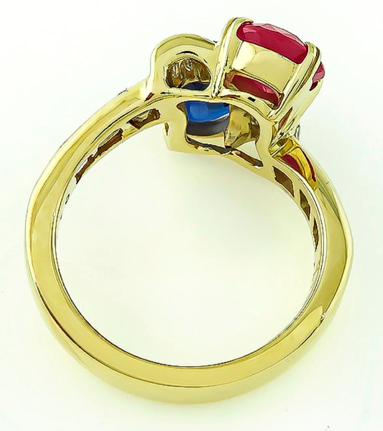 ruby and sapphire engagement ring