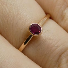 Ruby Stacker Ring set in 10kt Pink/Rose Gold