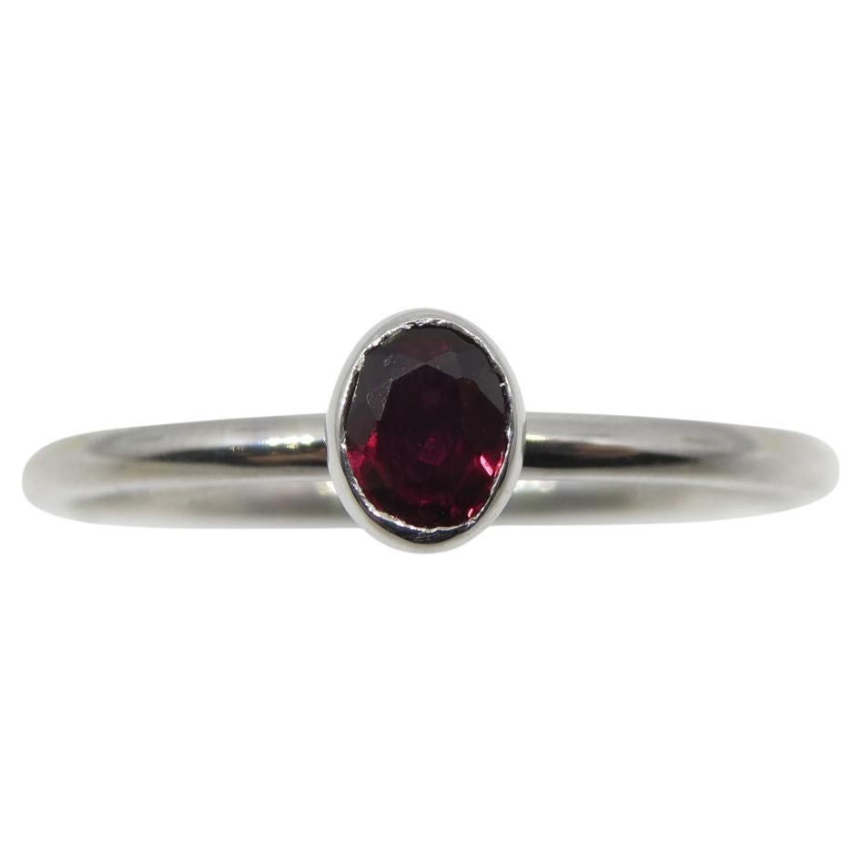 Ruby Stacker Ring set in 10kt White Gold