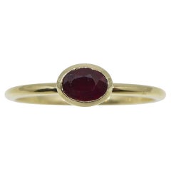 Bague à empilement de rubis en or jaune 10kt