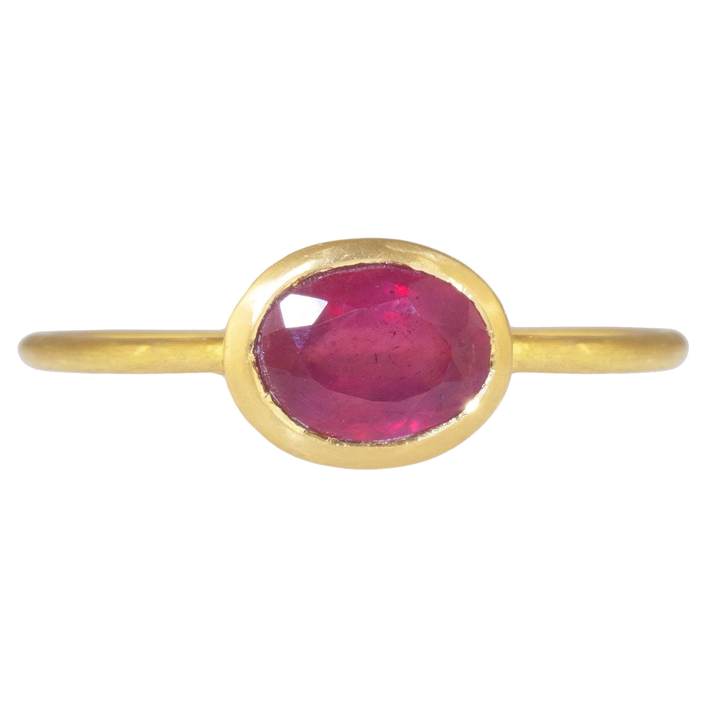 Ruby Stacking Ring 22k For Sale