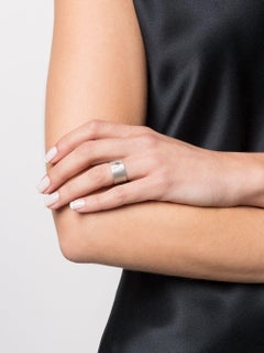 Ruby sterling silver Wide Ring, US9