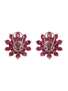 Ruby Supernova Earrings in 18kt Gold