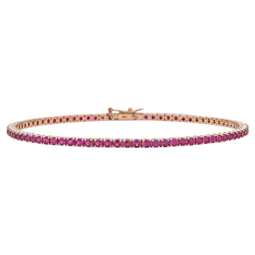 Ruby Tennis Bracelet For Sale