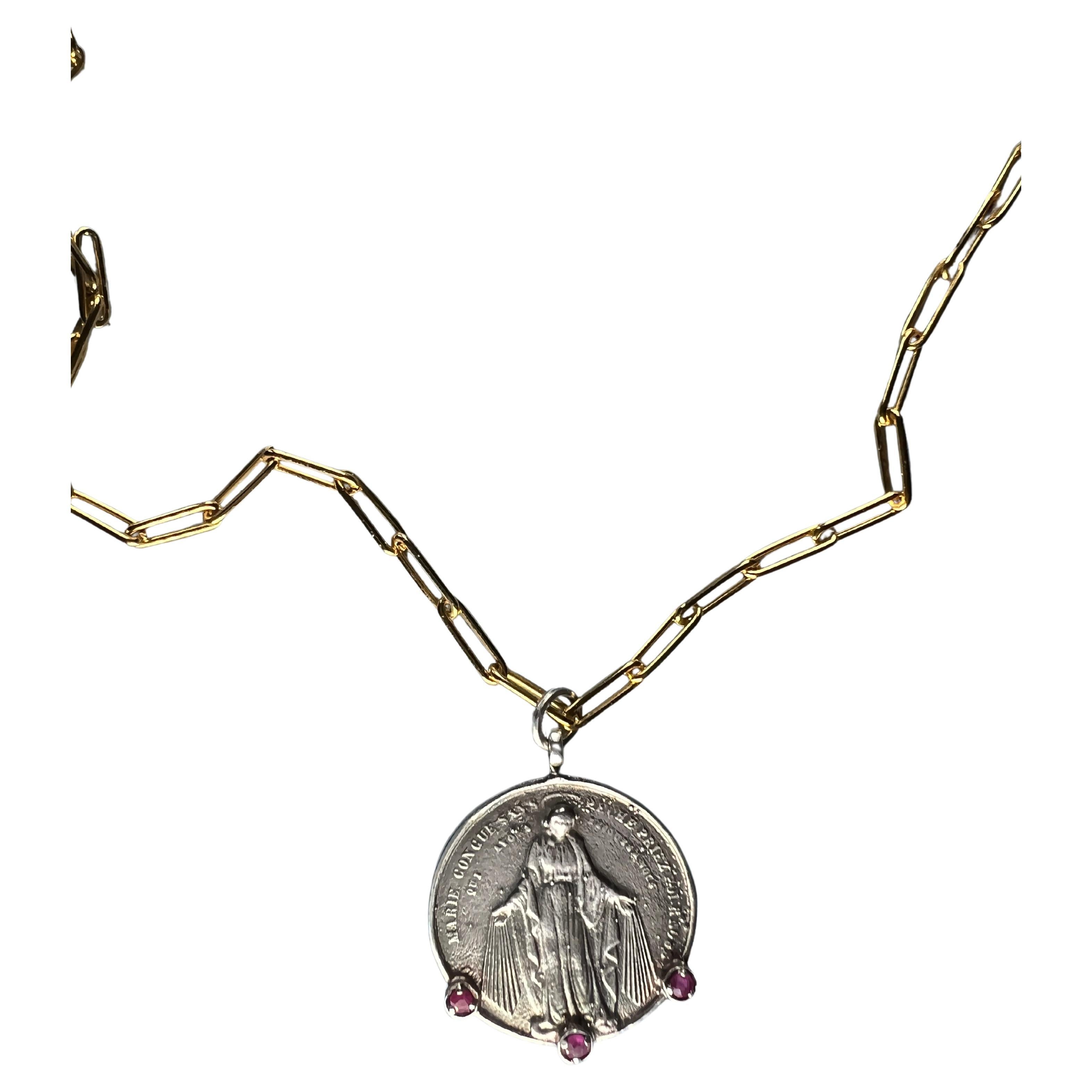 Virgin Mary Medal Chain Necklace