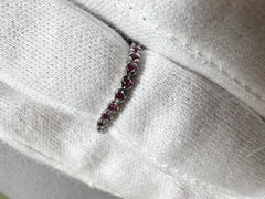 Ruby wedding band 14KT gold Natural rubies custom style ring minimalistic
