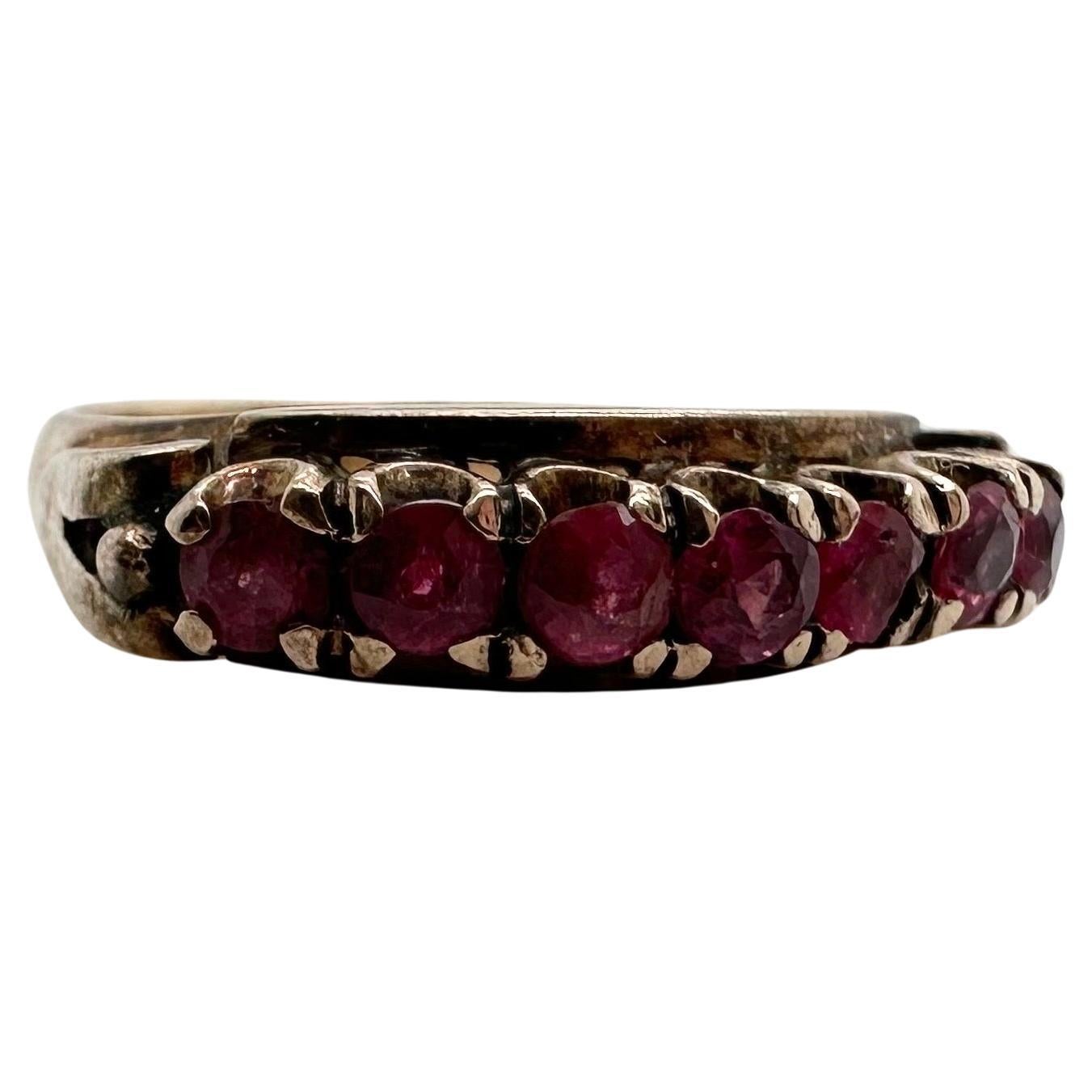 Ruby Wedding Band 18KT gold  For Sale